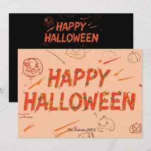 Happy Halloween Card , Minimalistisch Modernes Hei