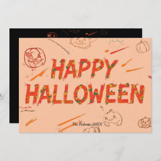 Happy Halloween Card , Minimalistisch Modernes Hei