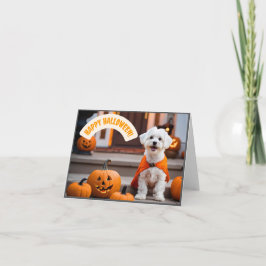 Happy Halloween Card with a puppy Feiertagskarte