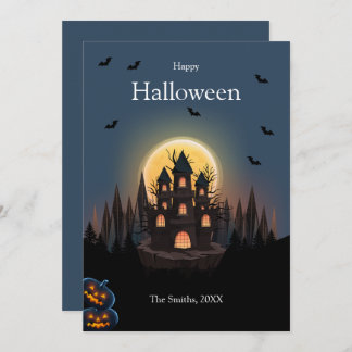 Happy Halloween Castle Card