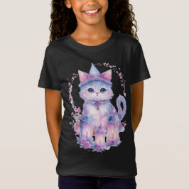 Happy Halloween Cat and Candles T-Shirt