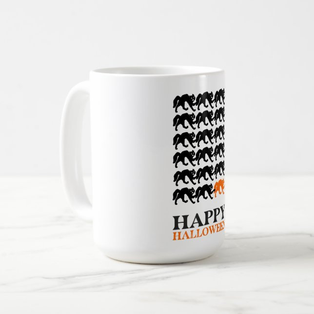 HAPPY HALLOWEEN CAT KAFFEETASSE (Vorderseite Links)