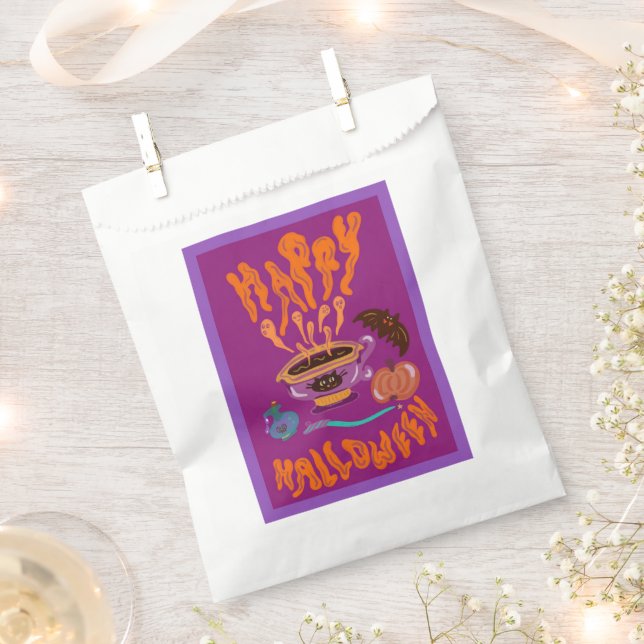 Happy Halloween Cat Lover Kaffee Cup Tote Tasche Geschenktütchen (Ausgeschnitten)