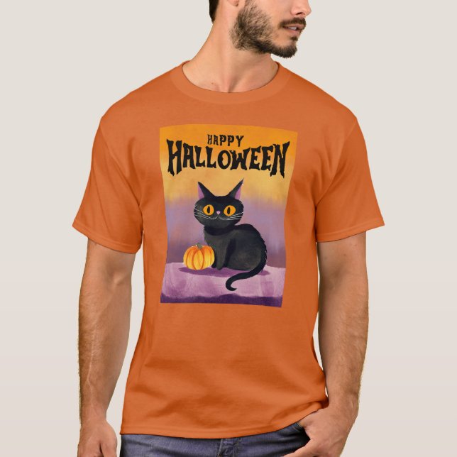 Happy Halloween Cat Shirt (Vorderseite)
