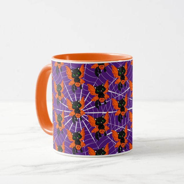 Happy Halloween Cat Tasse (Vorderseite Links)