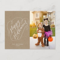 Happy Halloween Chic Handlettered Foto Rustic