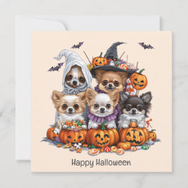Happy Halloween Chihuahua Dogs Einladung