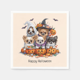 Happy Halloween Chihuahua Dogs Serviette