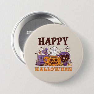 Happy Halloween Coffee Brew Button