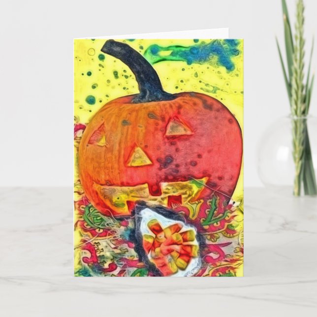 Happy Halloween Collage Karte (Vorderseite)