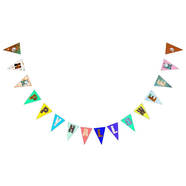 Happy Halloween Colorful Hanging Garland Official Wimpelkette (Alle)
