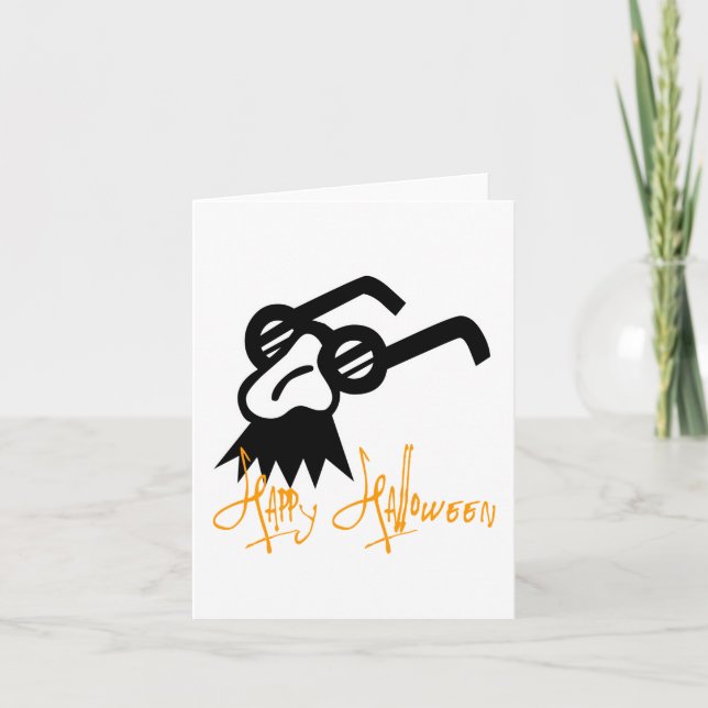 Happy Halloween Comedy Mask Karte (Vorderseite)