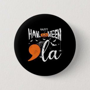 Happy Halloween Comma La Shirt Halloween Kostüm P Button