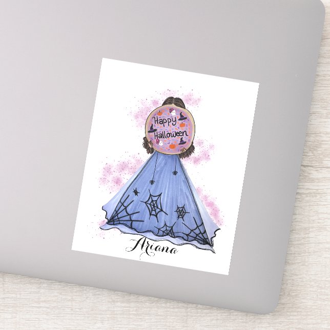 Happy Halloween Cookie Illustration Individuelle N Aufkleber (Detail)