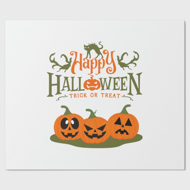 Happy Halloween - Cool Halloween Geschenkpapier (Flach)
