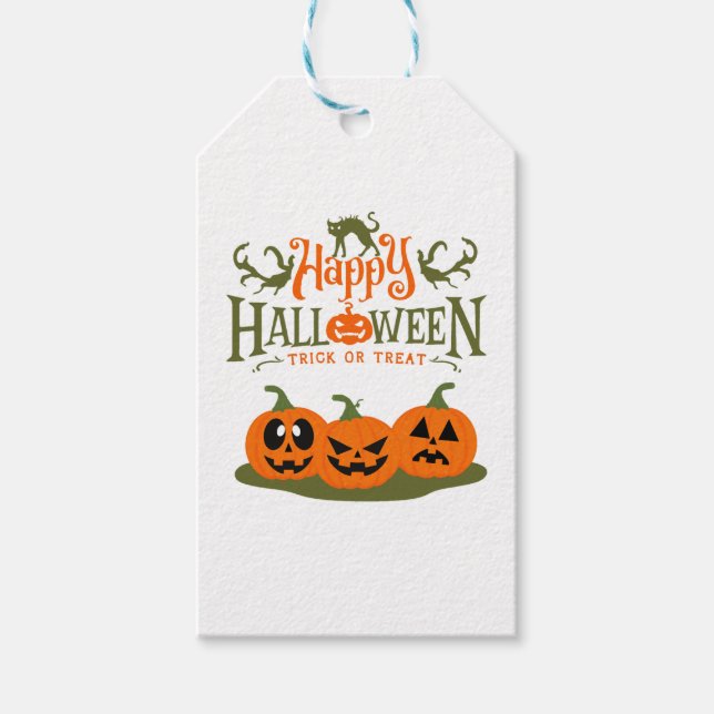Happy Halloween - Cooles Halloween Geschenkanhänger (Vorderseite)