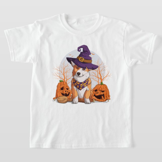 Happy Halloween | Corgi Hexenhund T - Shirt (Ablage )