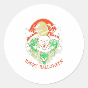 Happy Halloween Costume Design Hexen Runder Aufkleber