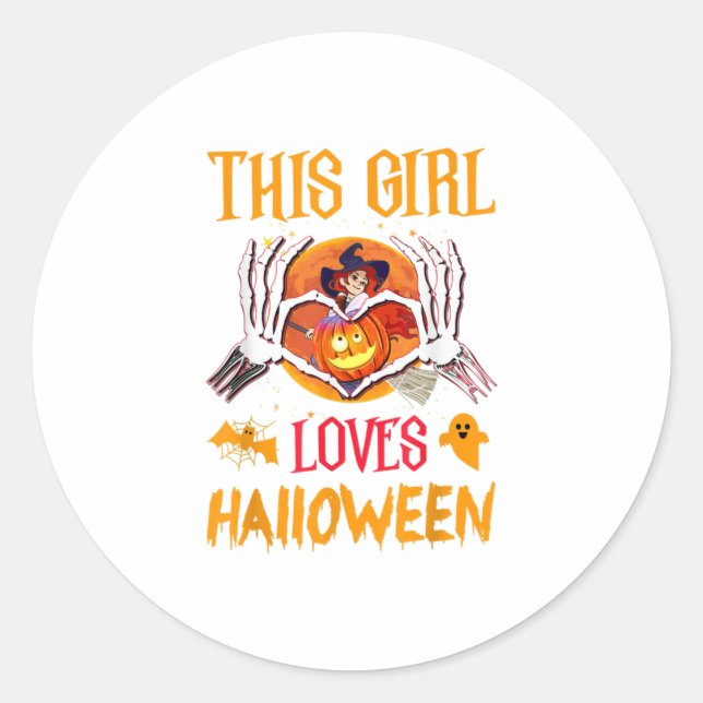 Happy Halloween Costume Design Runder Aufkleber (Vorderseite)