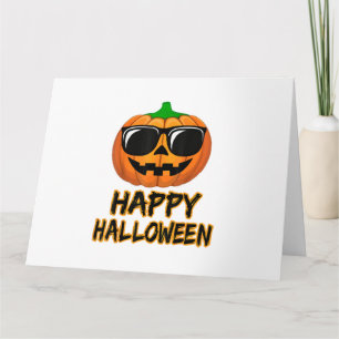 Happy Halloween Costume Funny Pumpkin Karte