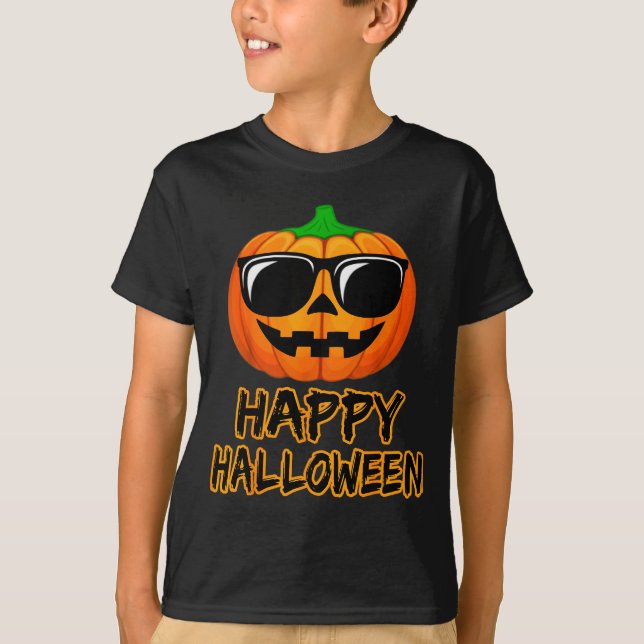 Happy Halloween Costume Funny Pumpkin Men Women Bo T-Shirt (Vorderseite)