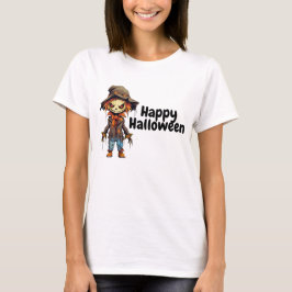 Happy Halloween Creepy Scarecrow T-Shirt