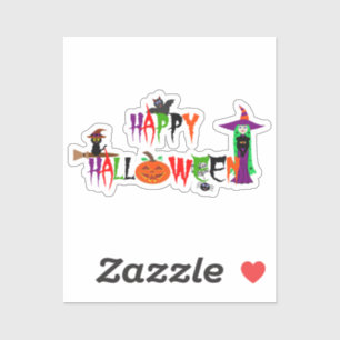 Happy Halloween Custom Cut Vinyl Sticker