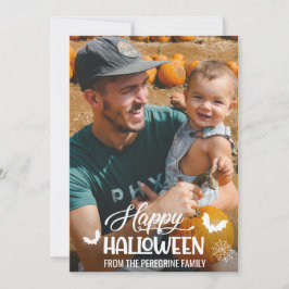 "Happy Halloween" Custom FotoTypography Feiertagskarte