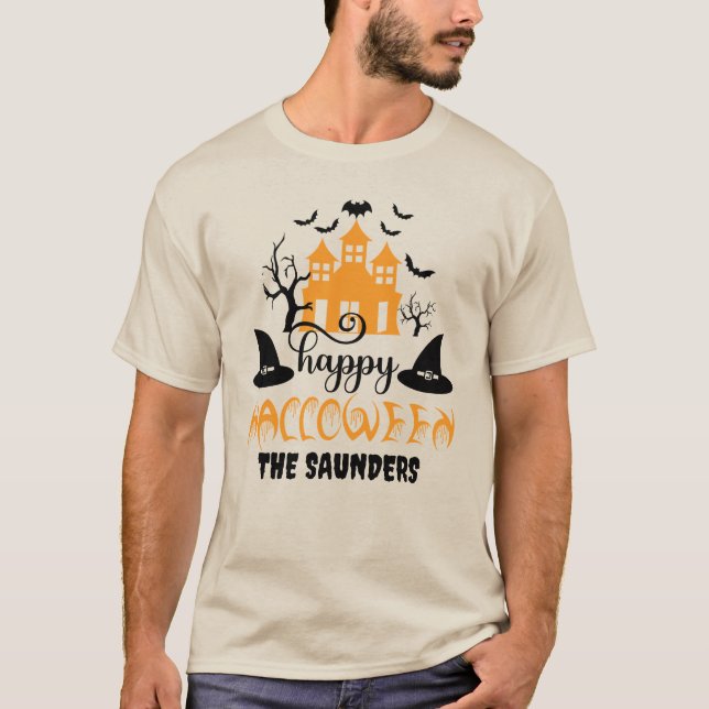 Happy Halloween Custom Graphic T-Shirt (Vorderseite)