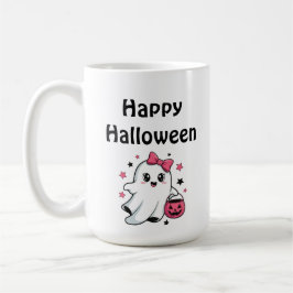 Happy Halloween Cute Pumpkin Ghost Kaffeetasse
