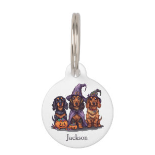 Happy Halloween Dackel Hexenhunde Haustiermarke