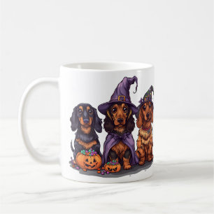 Happy Halloween Dackel Hexenhunde Kaffeetasse