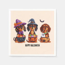 Happy Halloween Dackel Hunde Serviette