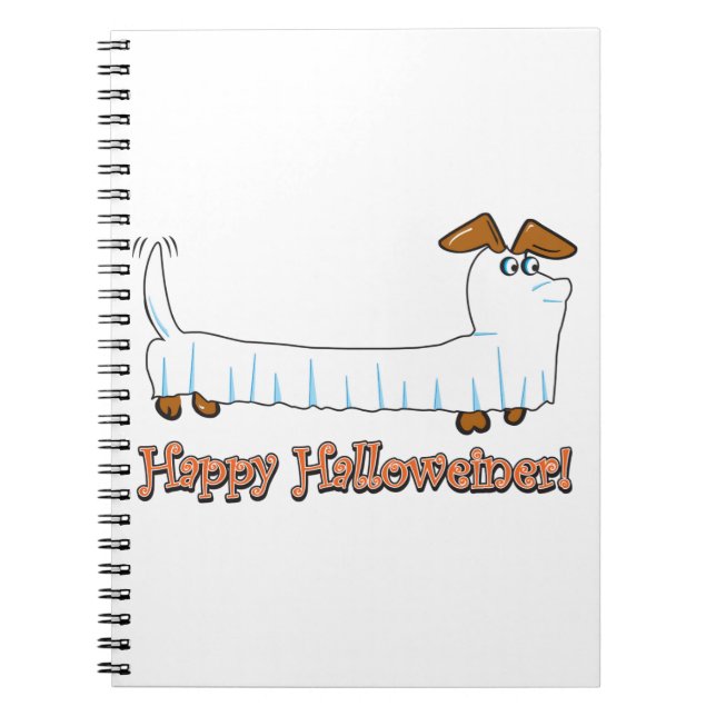 Happy Halloween Dackel Notizblock (Vorderseite)