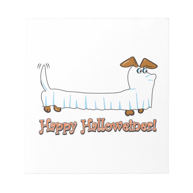 Happy Halloween Dackel Notizblock (Vorderseite)