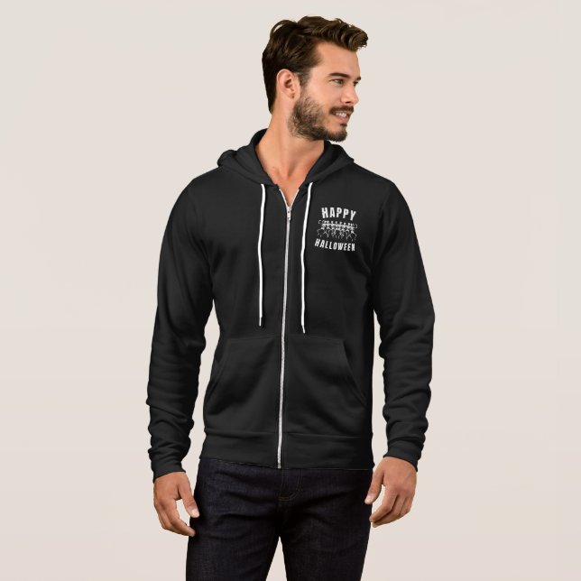 HAPPY HALLOWEEN DANCING SKELETONS HOODIE (Vorne ganz)