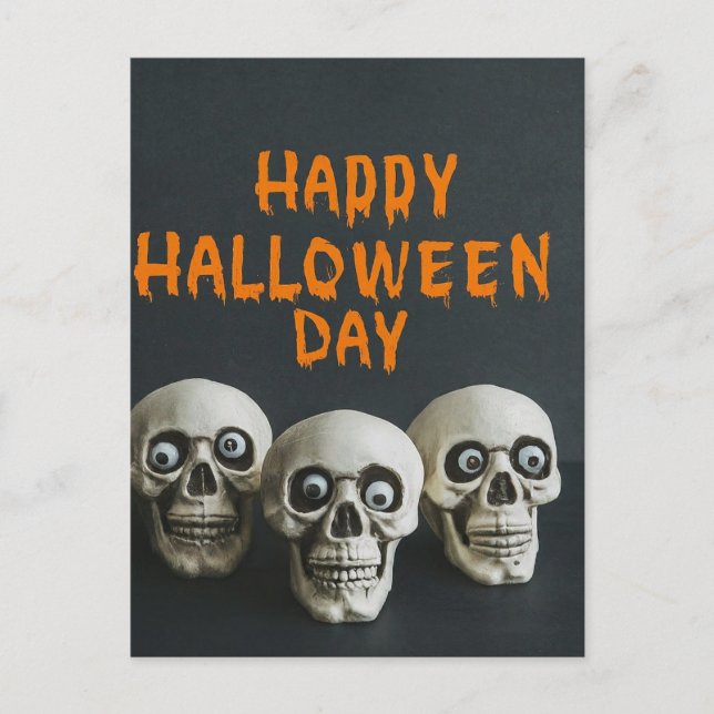"Happy Halloween Day" Postkarte (Vorderseite)