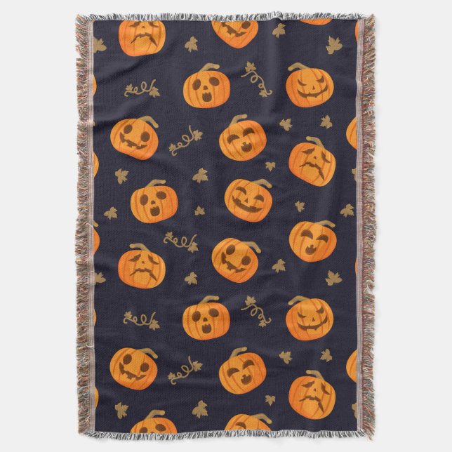 Happy Halloween Dekor Funny Beängstigend Pumpkins  Decke (Vorderseite Vertikal)