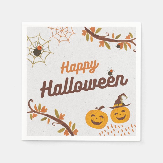 Happy Halloween Design Serviette (Vorderseite)