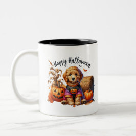 Happy Halloween Dogg Funny Design Zweifarbige Tasse