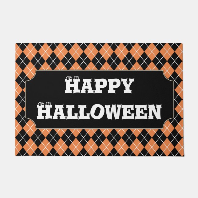 Happy Halloween Doormat Rug Decor Fußmatte (Vorderseite)