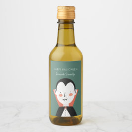 Happy Halloween Dracula Weinetikett