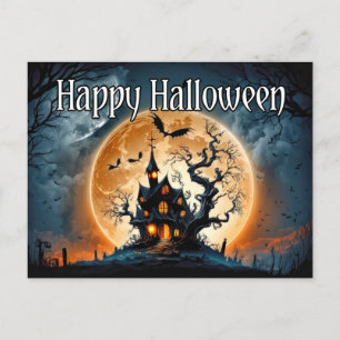 Happy Halloween   Dreaded Spuk House Postkarte