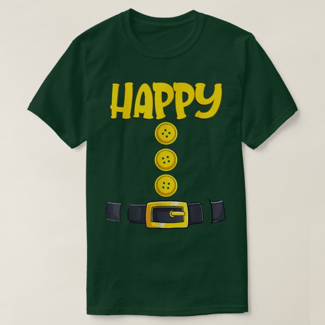 Happy Halloween Dwarf Costume Color Matching  T-Shirt (Design vorne)