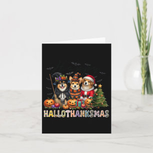 Happy Halloween Erntedank Weihnachtsliebhaber Karte