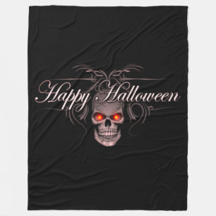 Happy Halloween Evil Skull Fleecedecke
