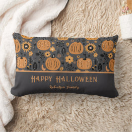 Happy Halloween Fall Pumpkin Family Name Lendenkissen
