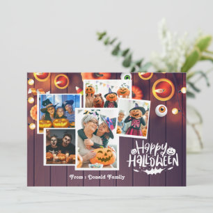 Happy Halloween Family Foto Card Dankeskarte