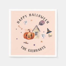 Happy Halloween Family Leckereien Custom Party Pap Serviette