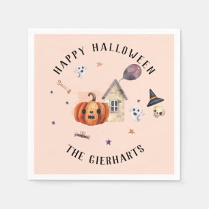 Happy Halloween Family Leckereien Custom Party Pap Serviette